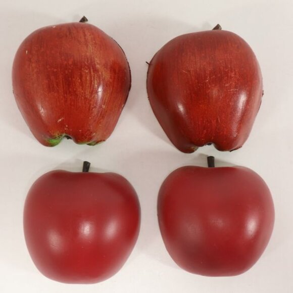 4 Vintage Half Apples Refrigerator Magnets Fridge Food Decor - Picture 1 of 8